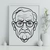 Casual Male Figure Illustration A vector illustration of a middle-aged man in casual attire.