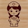 Female nurse in uniform, suitable for vector art design projects.