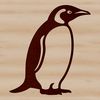 Antarctic Wildlife Art A simple line drawing of a penguin, a wild sea creature found in the Antarctic regions.