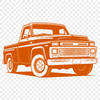 Pickup Truck Illustration for Crafting and Design A detailed illustration of a pickup truck for graphic design and crafting purposes.