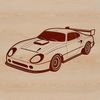 A sleek design of a racing vehicle in vector format.