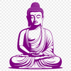 Buddhist Icon SVG Illustration A high-resolution SVG illustration of a Buddhist figure with a serene expression.