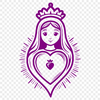 Simple Purity Symbol A symbol representing devotion to the Virgin Mary's purity, depicted in a simple vector design.