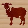 Simple Farm Sheep Illustration A simple illustration of a single sheep in a farm setting.