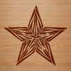 A stylized star icon created as a vector image, suitable for digital designs and crafts.