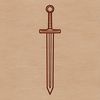 Elegant Sword Design A high-quality vector illustration of a sword with intricate details.