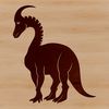 A prehistoric dino illustration in vector format, suitable for digital cutting machines like Cricut.