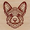 Vector Design of a Friendly Welsh Dog Breed A vector illustration of a small Welsh Corgi breed dog's head.