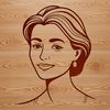 Stylized Lady Silhouette Graphic Design A female figure depicted in a stylized format.