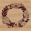 An intricately designed digital wreath made with clip art elements for crafting or commercial use.