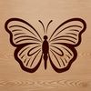 Beautiful Butterfly SVG Graphics A colorful illustration of a smiling butterfly with intricate details.
