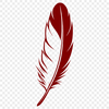 A stylized illustration of a single feather with clean lines, perfect for vector graphics and digital design projects.