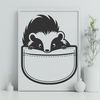 Free Skunk Clip Art Illustrative vector art of a skunk, suitable for digital designs and crafts.