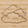 Soft White Cloudscape Background A simple vector illustration of a white fluffy cloud against a light blue sky background.