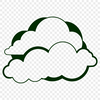 Clear Blue Sky Icon A stylized illustration of a white cloud against a clear blue sky.