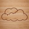Cloud icon used as a design element or symbol in various digital applications.