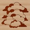 A simple white cloud icon created as a vector design using SVG format.