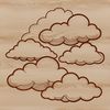 A simple illustration of a white cloud in the sky, suitable for graphic design projects.
