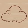 A white, puffy cloud icon in vector format, suitable for various design applications.