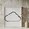 Beautiful Cloud Silhouette Vector depiction of a fluffy cloud, ideal for crafting and design templates.
