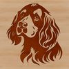 Beautiful Pet Portrait High-quality SVG image of a Cocker Spaniel's head with detailed features.