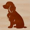 Sitting Dog Clip Art Vector A cute illustration of a sitting Cocker Spaniel dog, suitable for pet owners and animal lovers.