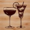 Beautiful Drink Clip Art with Precise Lines An SVG image of a drink being served from a glass, created with precise lines and shapes.