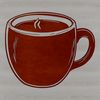Stylized Coffee Cup Outline for Digital Design An outline of a coffee cup in a stylized format suitable for digital design projects.