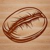 A detailed illustration of a coffee bean in its raw form, suitable for graphic design projects.