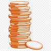 Free SVG Coin Clip Art Illustrative representation of various coins in a vector design format.