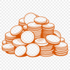 Digital Coin Designs A set of digital coins in various denominations, created as a vector graphic for easy editing and customization.