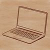 Detailed Computer Diagram for Education and Design A detailed diagram of a modern laptop's internal components, suitable for educational purposes and vector design.