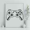 Custom Gaming Controller Design A detailed digital illustration of a modern game controller with customizable buttons.