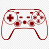 Beautiful Game Controller Vector Design Game controller with buttons and joysticks in a vector design suitable for laser cutting or pyrography.
