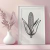 Beautiful Corn on the Cob Vector Illustration Vector illustration of a corn on the cob, suitable for graphic design and digital artwork.