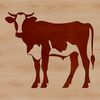 Detailed Cow Clip Art Design A detailed illustration of a cow, suitable for graphic design and digital printing.