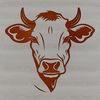 Detailed Cows SVG Design A detailed illustration of a cow's head featuring prominent facial features.