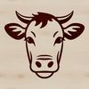Farm Frenzy: Cow Portrait A realistic illustration of a cow's head, suitable for use in various designs and projects.