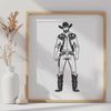 Vector Cowboy Clip Art A western-style cowboy figure in vector format.