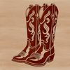 Western Fashion Icon A pair of cowboy boots with intricate stitching and a classic design.