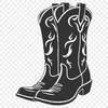 Bold Boots Illustration An illustration of cowboy boots in bold, vector lines.