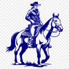 Rugged West Illustration A classic illustration of a cowboy standing next to his horse, suitable for vector design and cutting machine projects.