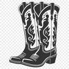 Rustic Boot Design Vector A pair of classic cowboy boots designed as vector art, ideal for cutting machines and digital design.