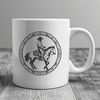 SVG Horse and Rider Design A vector illustration of a cowboy standing near a horse.