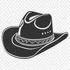 Rustic Cowboy Chapeau Design A classic cowboy hat with a wide brim and high crown, ideal for vector art designs.