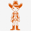 Free Outline Cowboy Vector Graphic A simple illustration of a cowboy in an outline style, ideal for vector graphics editing.