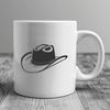 Traditional Cowboy Headgear Illustration A traditional cowboy hat made from sturdy material, suitable for crafting and DIY projects.
