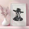 Western Vector Graphic Illustration Illustrated cowboy graphic designed as a vector image, suitable for digital cutouts.