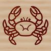 Simple Line Drawing Crab Animal Clip Art A simple line drawing of a wild crab animal, suitable for vector art and commercial or personal use.