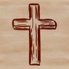 Iconic Christian Crucifix Symbol A simple, iconic representation of a Christian crucifix, suitable for vector graphics and cutting machine designs.